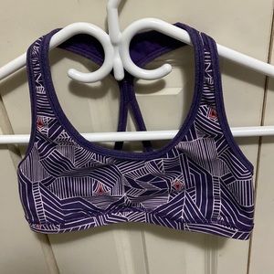 Ivivva Purple, White & Hot Pink Sports Bra
